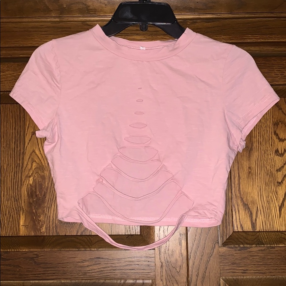 Ladder Ripped Cropped Tee